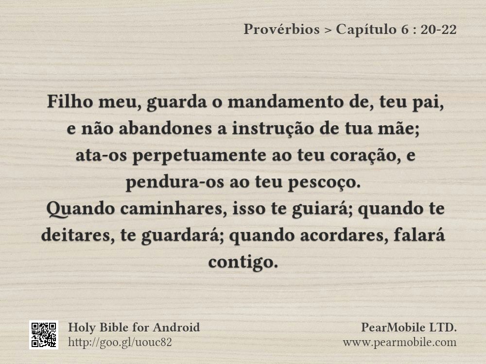 Provérbios, Capítulo 6:20-22